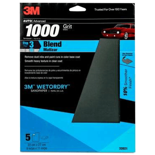 9" x 11" 1000 Grit Aluminum Oxide Abrasive Sheet (5/Pack) - Alt Image 2