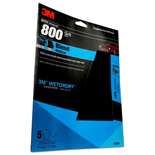 9" x 11" 800 Grit Aluminum Oxide Abrasive Sheet (5/Pack) - Main Image