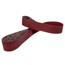 3" x 24" 80 Grit Sanding Belt, Aluminum Oxide on X-Weight Cotton/Cloth - Main Image