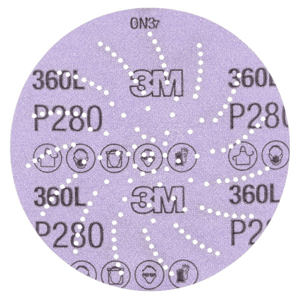 5" Xtract Hook/Loop 280 Grit 360L Multi Holes Abrasive Disc, Aluminum Oxide on Film Main - Image