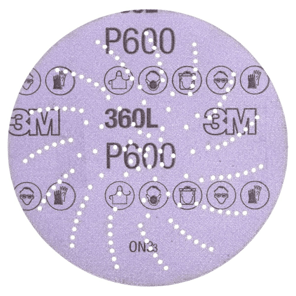 5" Xtract Hook/Loop 600 Grit 360L Multi Holes Abrasive Disc, Aluminum Oxide on Film Main - Image