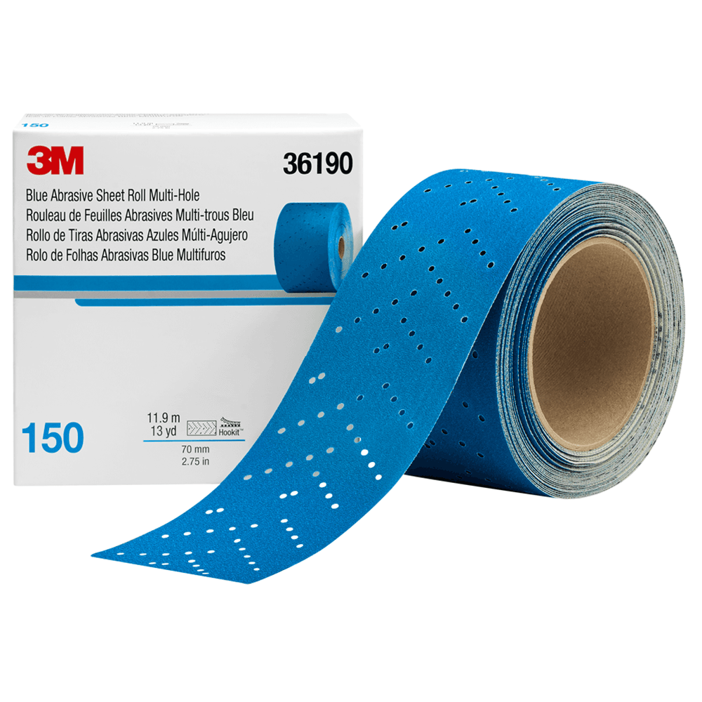 2-3/4" x 13 Yard 400 Grit Ceramic/Aluminum Oxide Abrasive Roll, Multi Holes, Hookit Backing - Alt Image 1