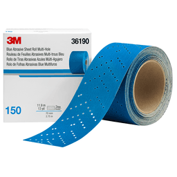 2-3/4" x 13 Yard 400 Grit Ceramic/Aluminum Oxide Abrasive Roll, Multi Holes, Hookit Backing - Alt Image 1