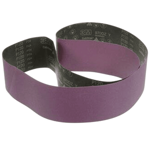 3M Ceramic Sanding Belt - 43" x 75" - Grit 120 - Heavy Cloth Backing - Long Life Abrasive Grain