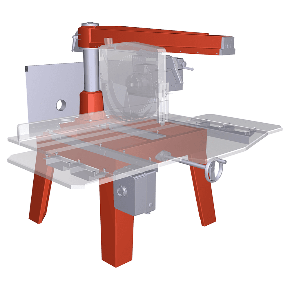 Maggi BEST960OS 565mm Radial Arm Crosscut Saw 7.5HP Alt 4 - Image
