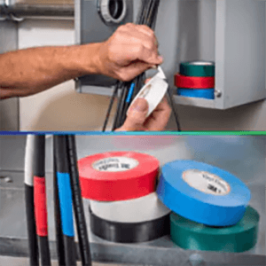 3/4" x 66' Gray Vinyl Coding Electrical Tape 35, 10 Rolls/Carton, 100 Rolls/Case Alt 6 - Image