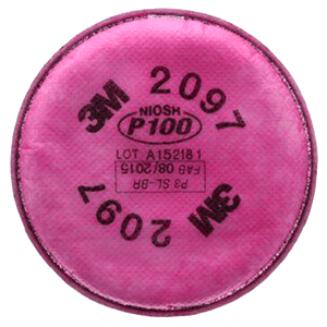 3M Particulate Filter 2097 effective for concentrations up to 10 times the PEL