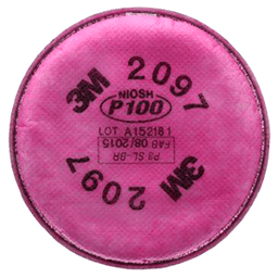 3M Particulate Filter 2097 effective for concentrations up to 10 times the PEL