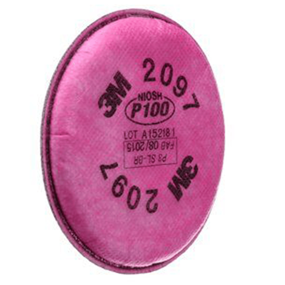 3M Particulate Filter 2097 recommended for lead, asbestos, cadmium exposure