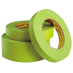 Close-up of 3M Green Lacquer Masking Tape on White Background