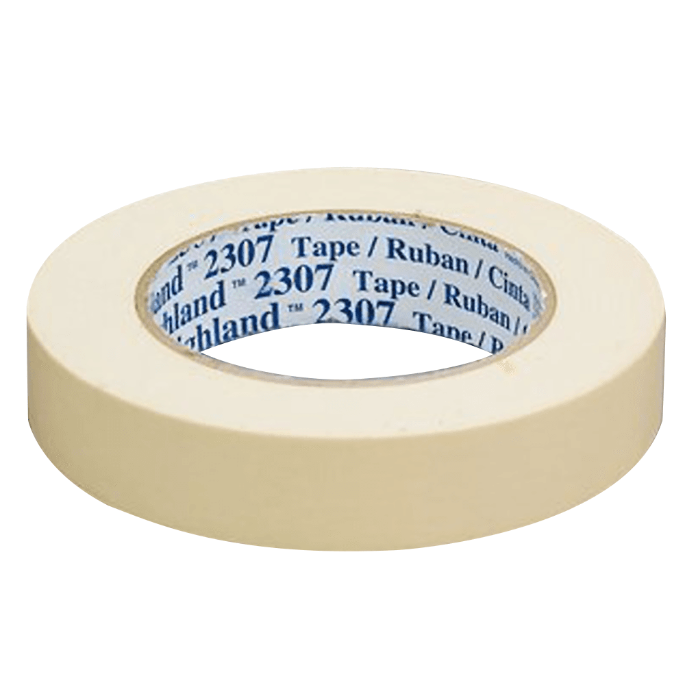 3M 2" Tan Masking Tape on White Background