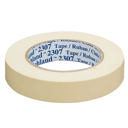 3M 2" Tan Masking Tape on White Background