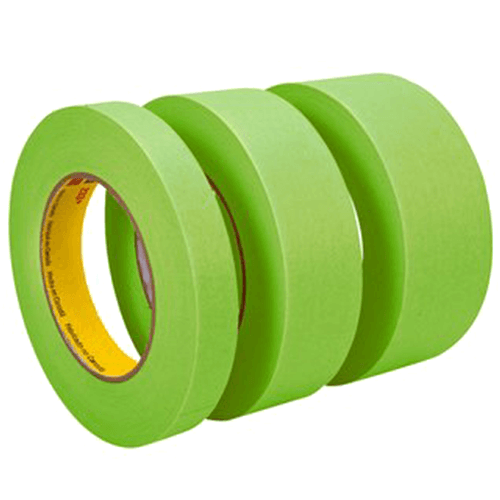 Scotch 233+ 12mm Green Performance Masking Tape on car molding