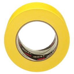 Yellow crepe-paper tape for industrial paint masking and bundling - 3M 301+