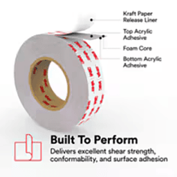 VHB 1/2" Gray Tape, 36 Yard Roll Alt 2 - Image