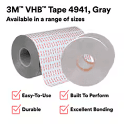 VHB 1/2" Gray Tape, 36 Yard Roll Alt 4 - Image
