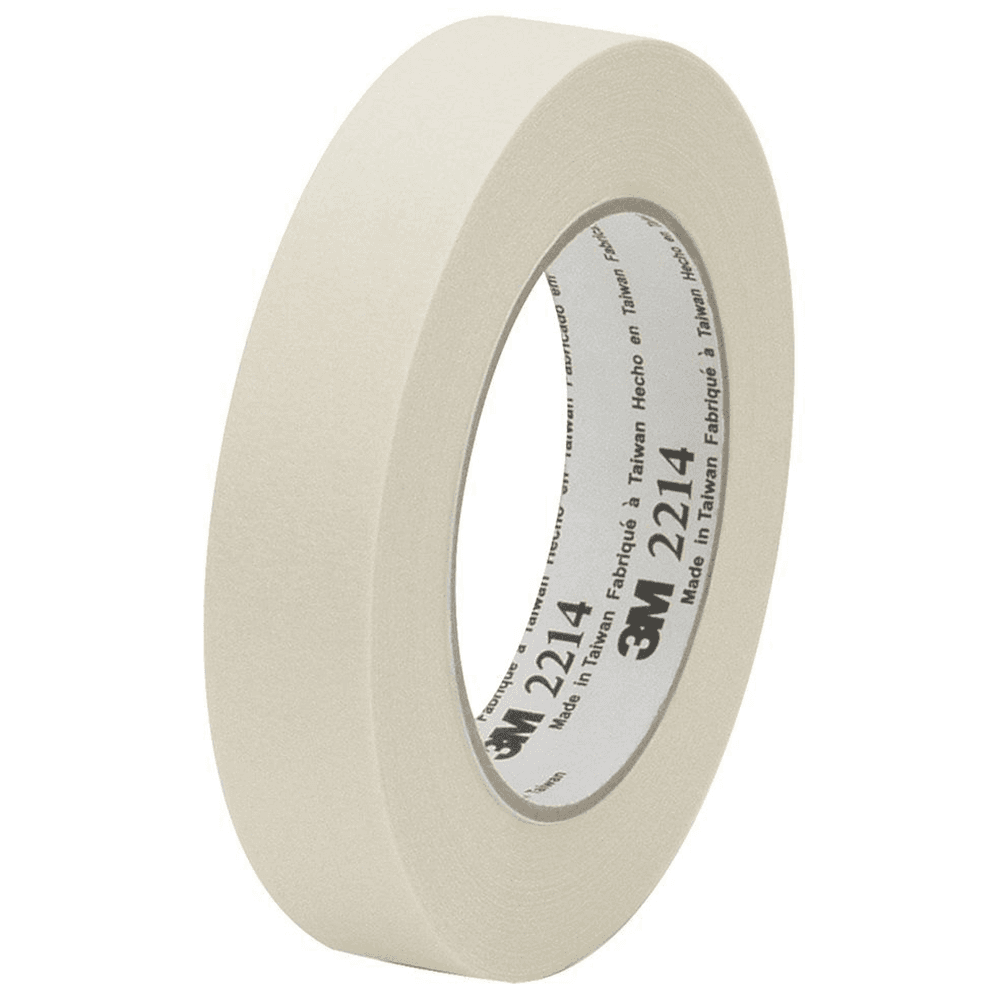 3M 36mm Tan Paper Masking Tape - 24 Roll/Case