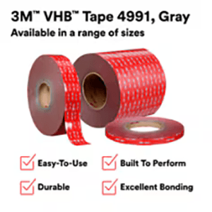 VHB 1" Gray Tape, 36 Yard Roll Alt 2 - Image