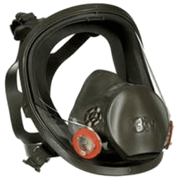 3M 6800 Medium Full Facepiece Respirator with Exhale Valve - with 3M TR-600 and TR-800 powered air and dual airline supplied air systems