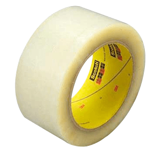 3M Clear Sealing Tape - High Performance Synthetic Rubber Adhesive Tape with Polyester Backing for Abrasion and Nick Resistance