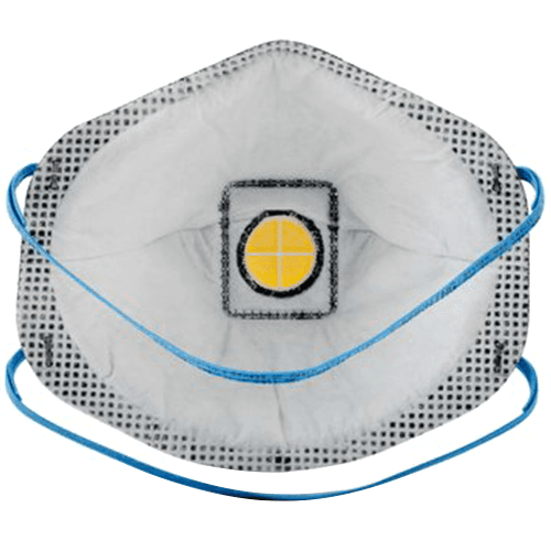 NIOSH approved P95 respirator with carbon layer for organic vapor protection