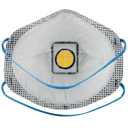NIOSH approved P95 respirator with carbon layer for organic vapor protection