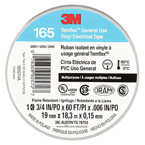 3/4" x 60' Gray Vinyl Rubber Electrical Tape Alt 1 - Image