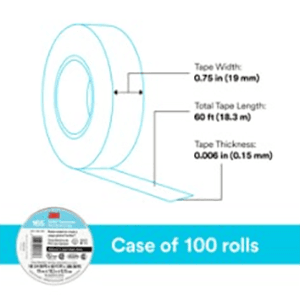 3/4" x 60' Gray Vinyl Rubber Electrical Tape Alt 6 - Image