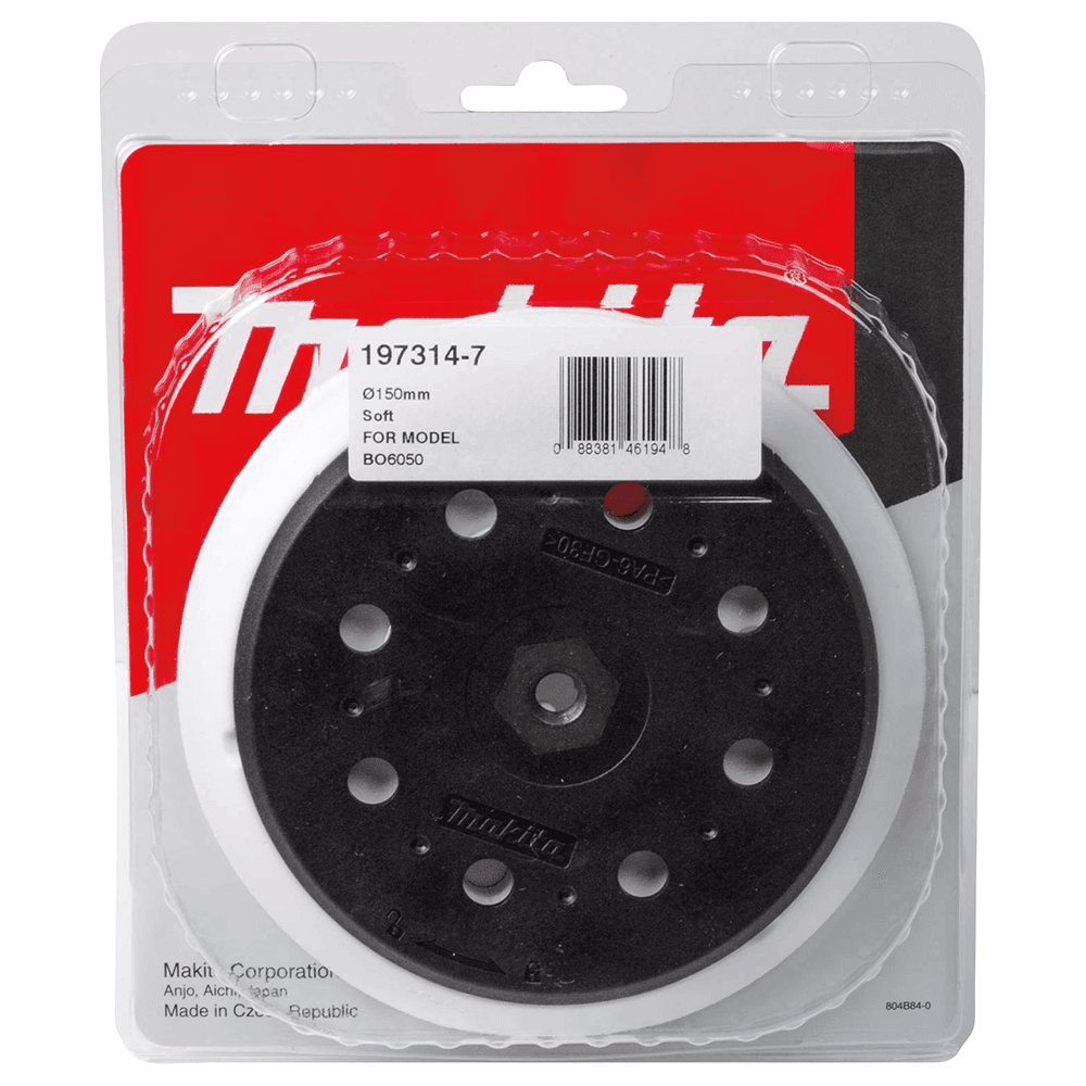 6" Hook/Loop Round Sanding Backing Pad, 8 Holes Alt 3 - Image