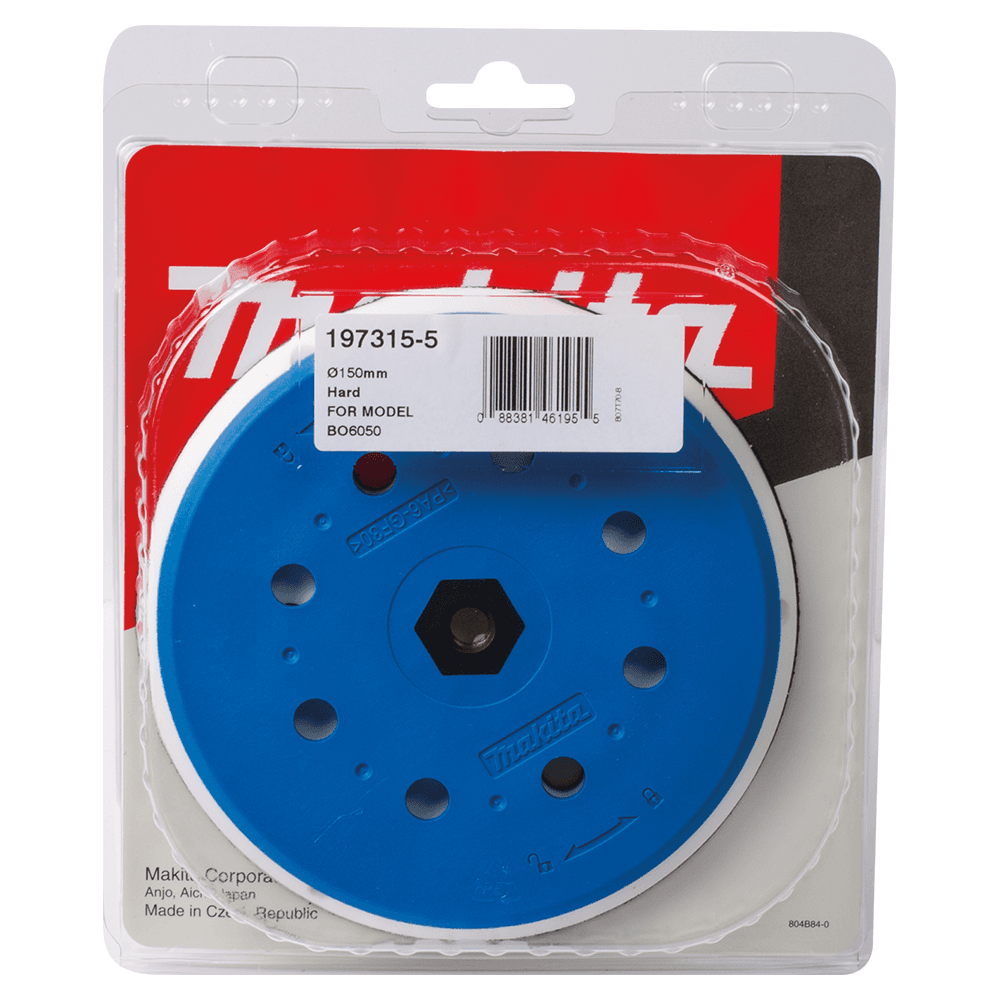 6" Hook/Loop Round Hard Sanding Backing Pad Alt 4 - Image