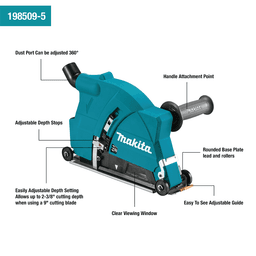 9" Dust Extraction Cutting Guard for GA9040S/GA9031Y/GA9060/XAG13/XAG23 Alt 1 - Image