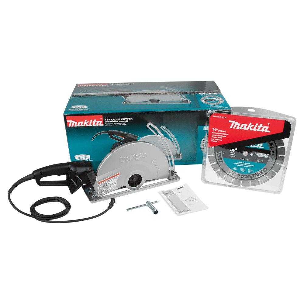 14" SJS Electric Angle Cutter with 14" Diamond Blade Alt 1 - Image