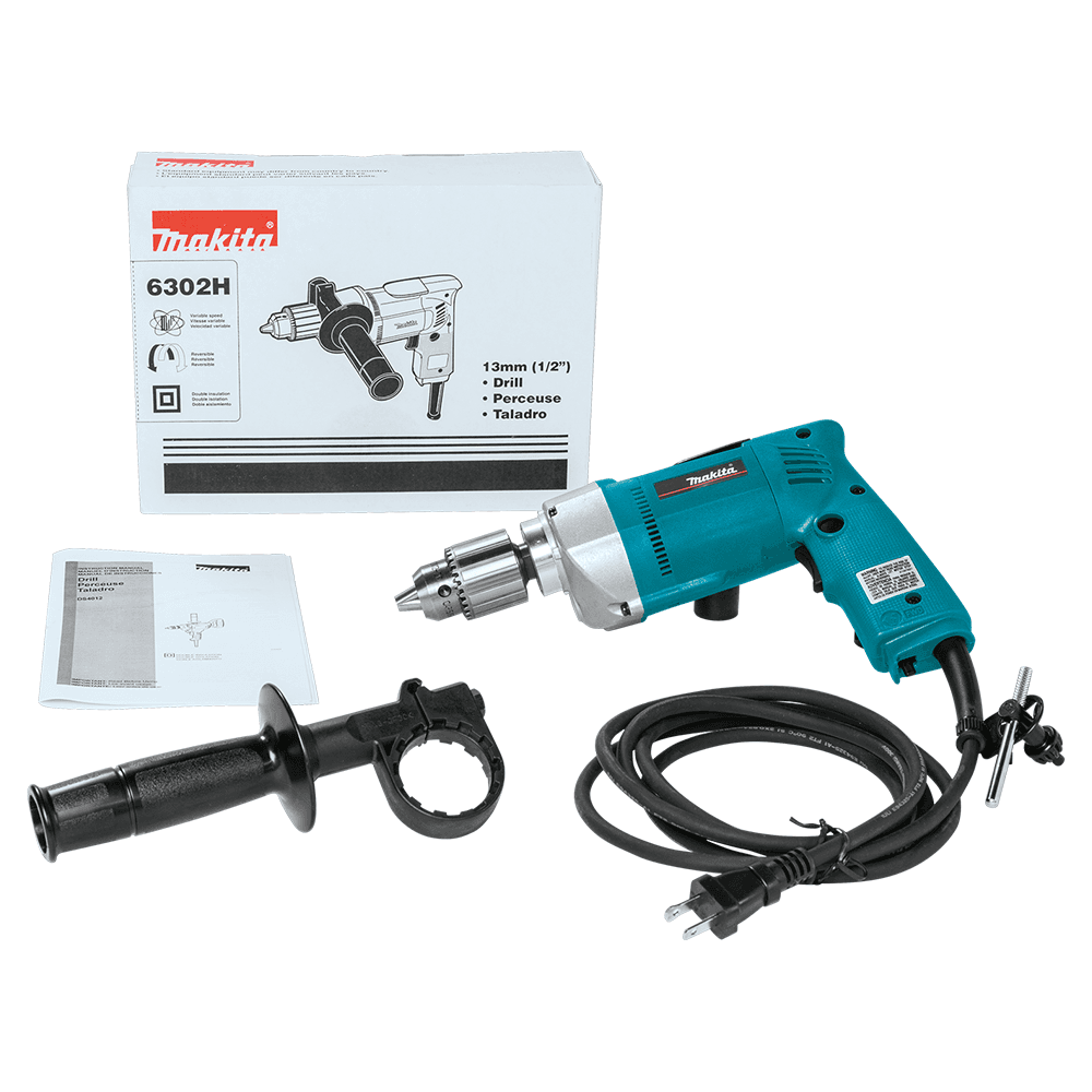 1/2" Drill with Chuck/Key/Side Handle Alt 3 - Image