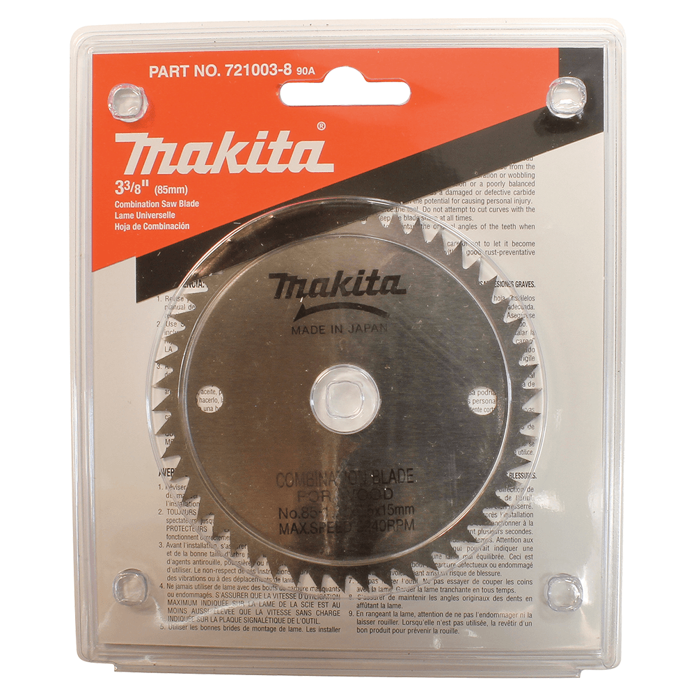 3-3/8" x 50 Teeth Steel Cross-Cut Circular Saw Blade Alt 1 - Image