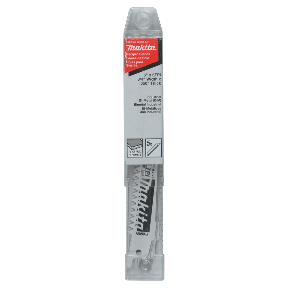 6" x 6TPI Drywall/Plaster Recipro Saw Blade (5/Pack) Alt 1 - Image