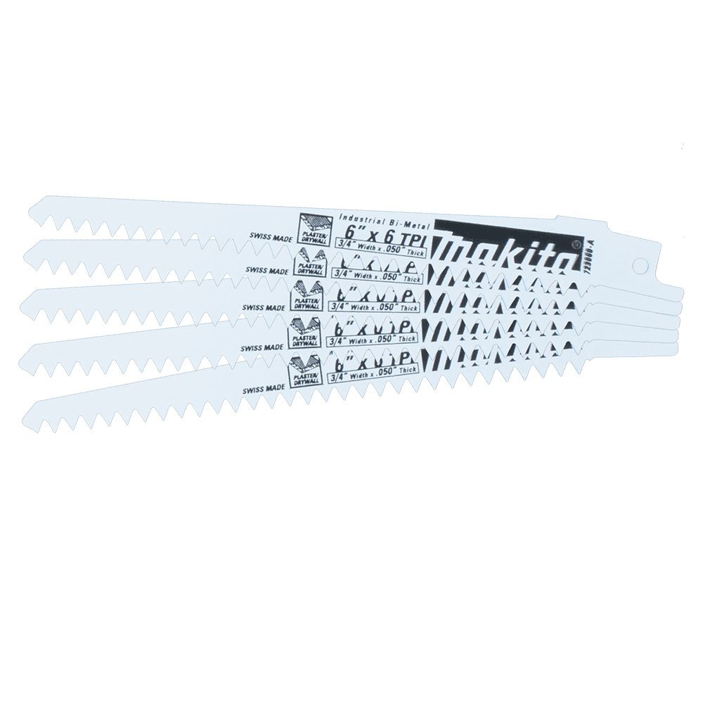 6" x 6TPI Drywall/Plaster Recipro Saw Blade (5/Pack) Main - Image