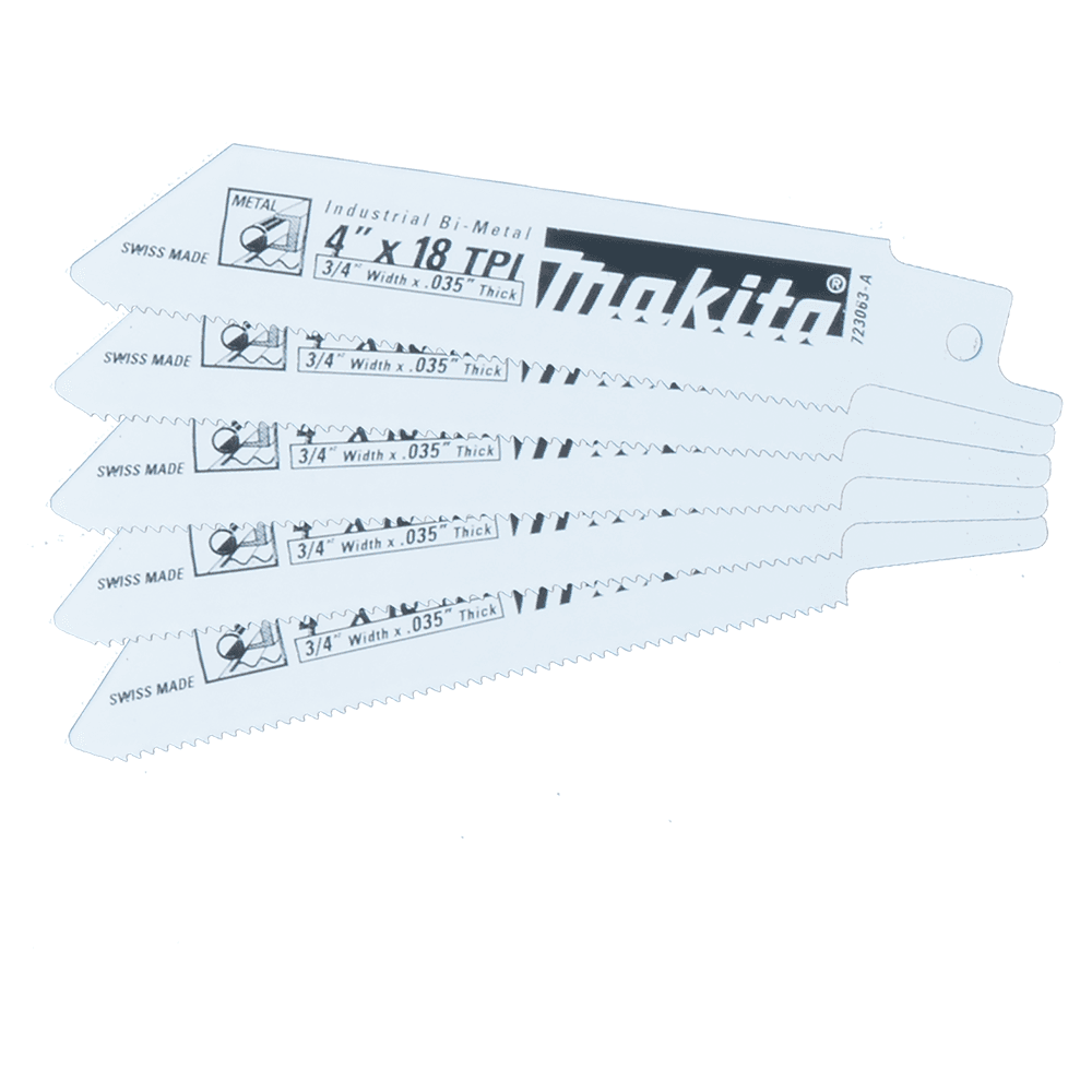 4" x 18TPI Metal Cutting Recipro Saw Blade (5/Pack) Main - Image