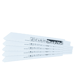 6" x 24TPI Metal Cutting Recipro Saw Blade (5/Pack) Main - Image