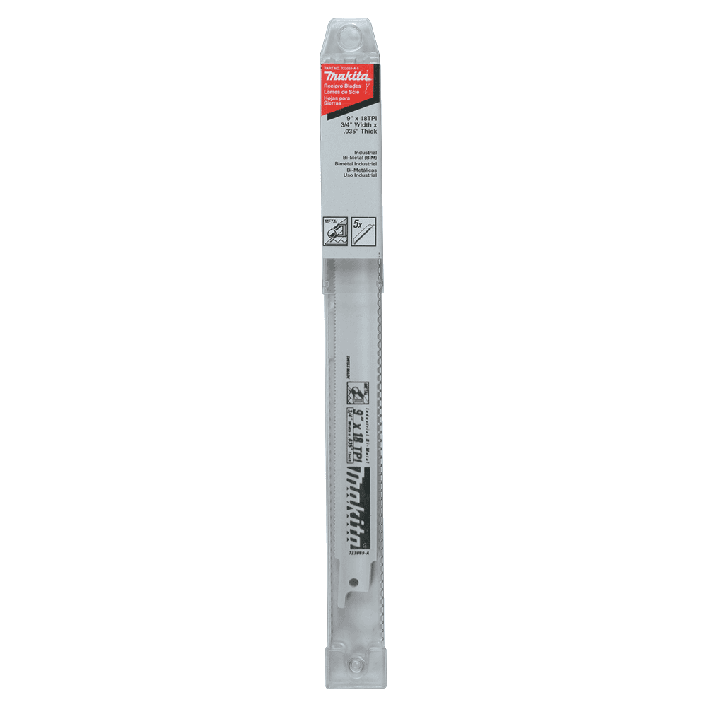 9" x 18TPI Metal Cutting Recipro Saw Blade (5/Pack) Alt 1 - Image