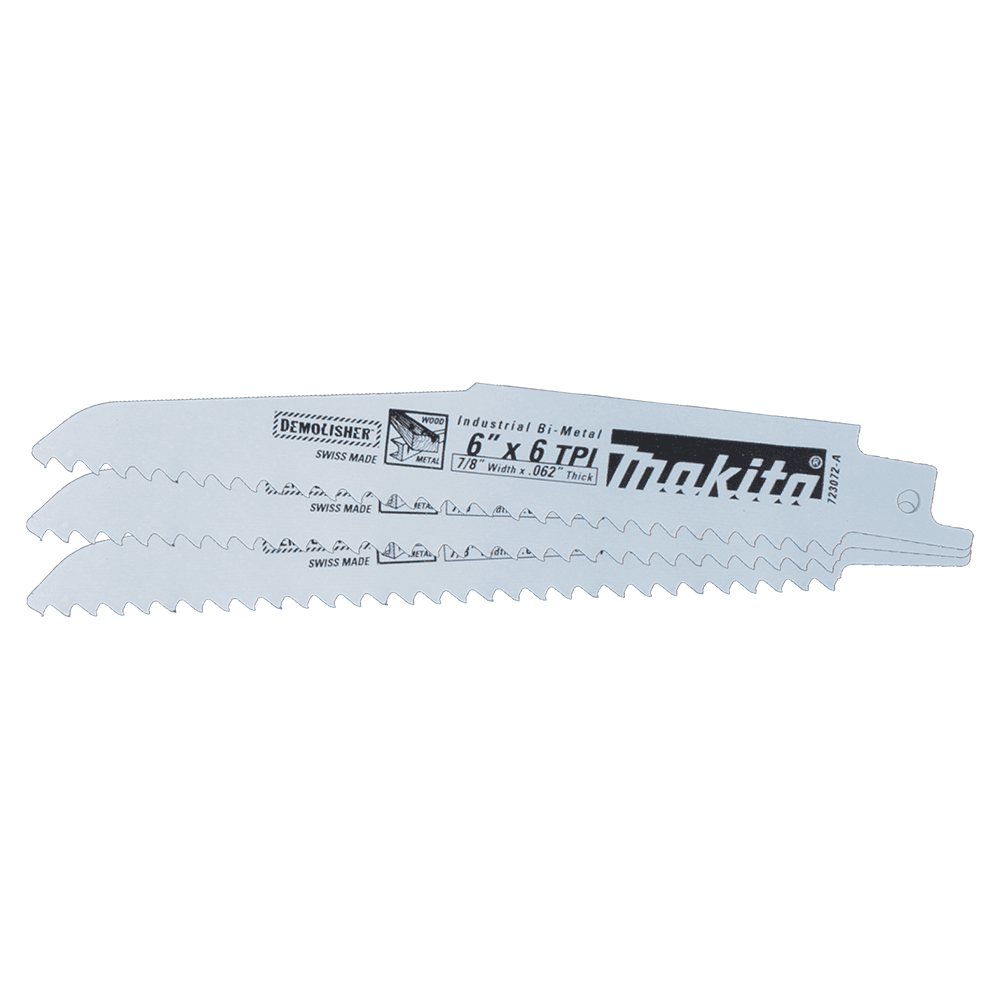 6" x 6TPI Demolition Recipro Saw Blade (3/Pack) Main - Image