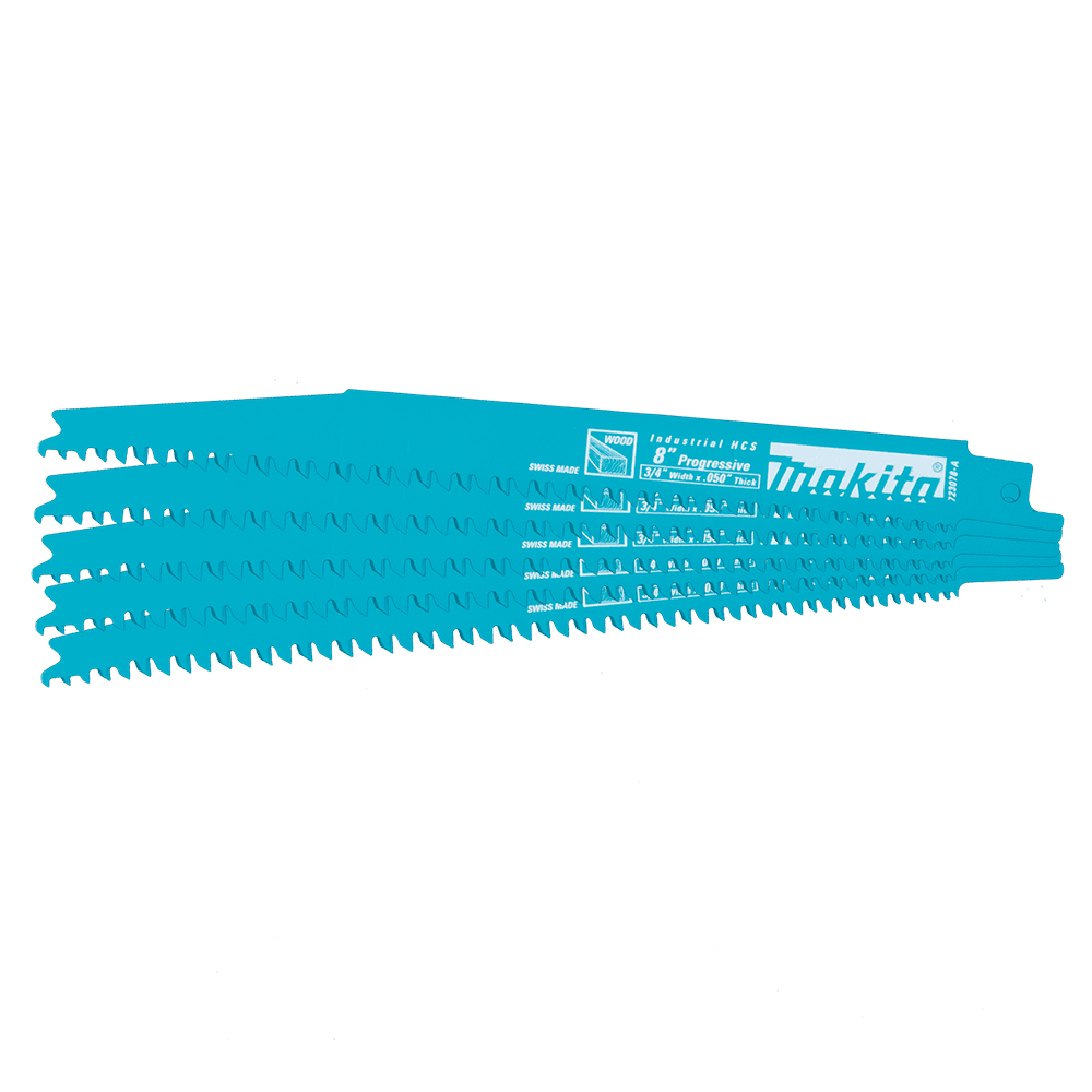 8" Progressive TPI Wood Cutting Recipro Saw Blade (5/Pack) Main - Image
