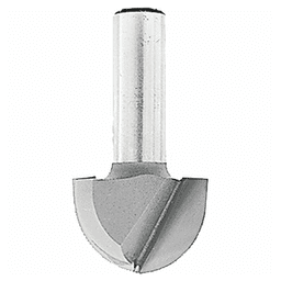 3/8" x 1-1/2" Core Box Router Bit, 2 Flute, 1/4" Shank Main - Image