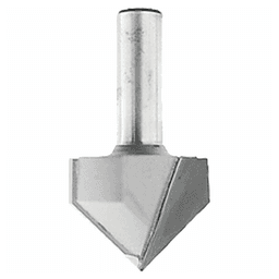 5/8" x 1-5/8" 90° V-Groove Router Bit, 2-Flute, 1/4" Shank Main - Image