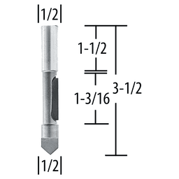 1/2" x 3-1/2" Panel Pilot Router Bit, 1-Flute, 1/2" Shank Alt 1 - Image