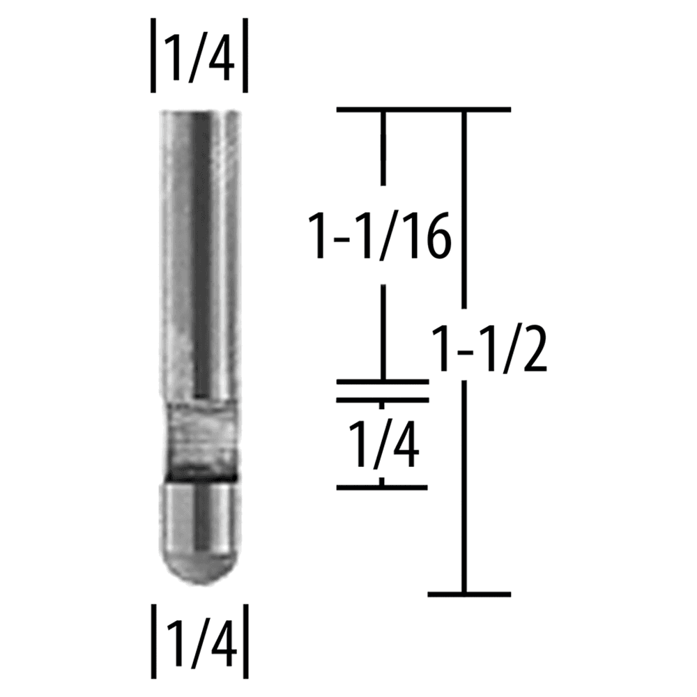 1/4" x 1-1/2" Flush Router Bit, 1-Flute, 1/2" Shank Alt 1 - Image