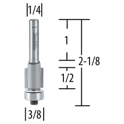3/8" x 2-1/8" Flush Router Bit, 2-Flute, 1/2" Shank Alt 1 - Image