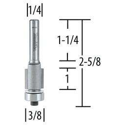 3/8" x 2-5/8" Flush Router Bit, 2-Flute, 1/2" Shank Alt 1 - Image