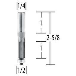 1/2" x 2-5/8" Flush Router Bit, 3-Flute, 1/2" Shank Alt 1 - Image