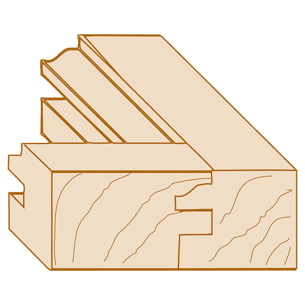 Router Bit Stile/Rail, Ogee, 2 Flute, 1/2" SH, C.T. Alt 2 - Image