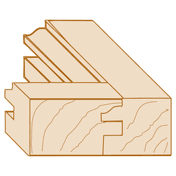 Router Bit Stile/Rail, Ogee, 2 Flute, 1/2" SH, C.T. Alt 2 - Image